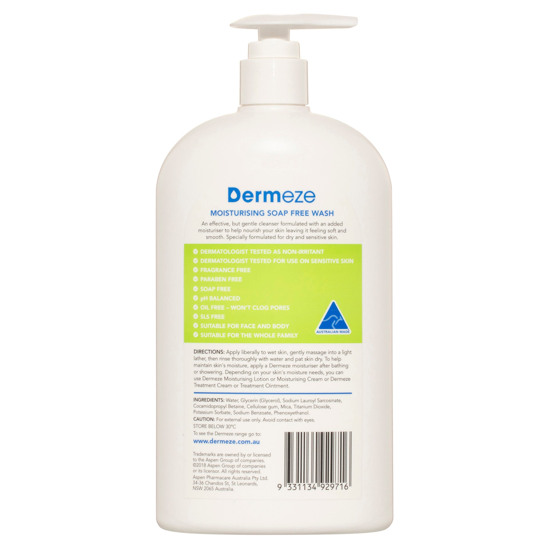 Dermeze Soap Free Wash 500ml