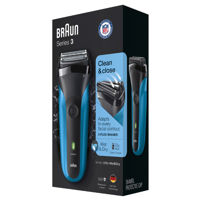 Braun Series 3 310s Rechargeable Wet & Dry Electric Shaver