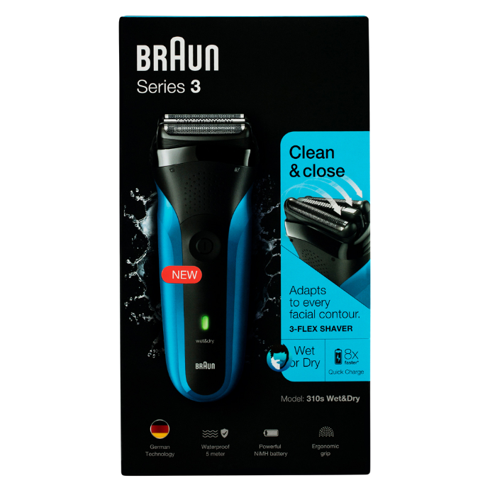 Braun Series 3 310s Rechargeable Wet & Dry Electric Shaver