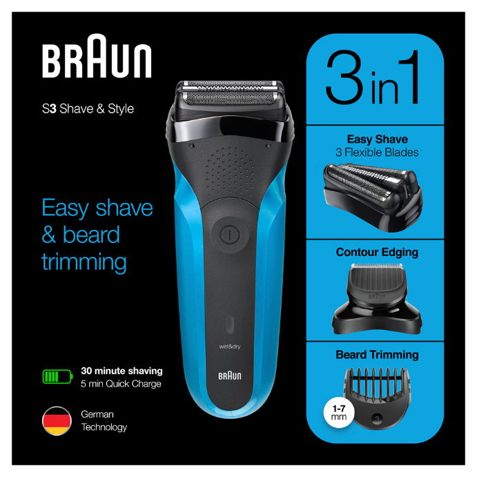 Braun S3 Shave & Style Electric Shaver 1 Each