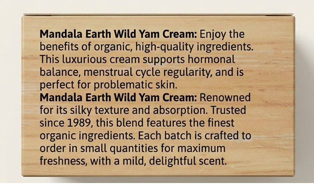 Madala Earth Wild Yam Cream 100g