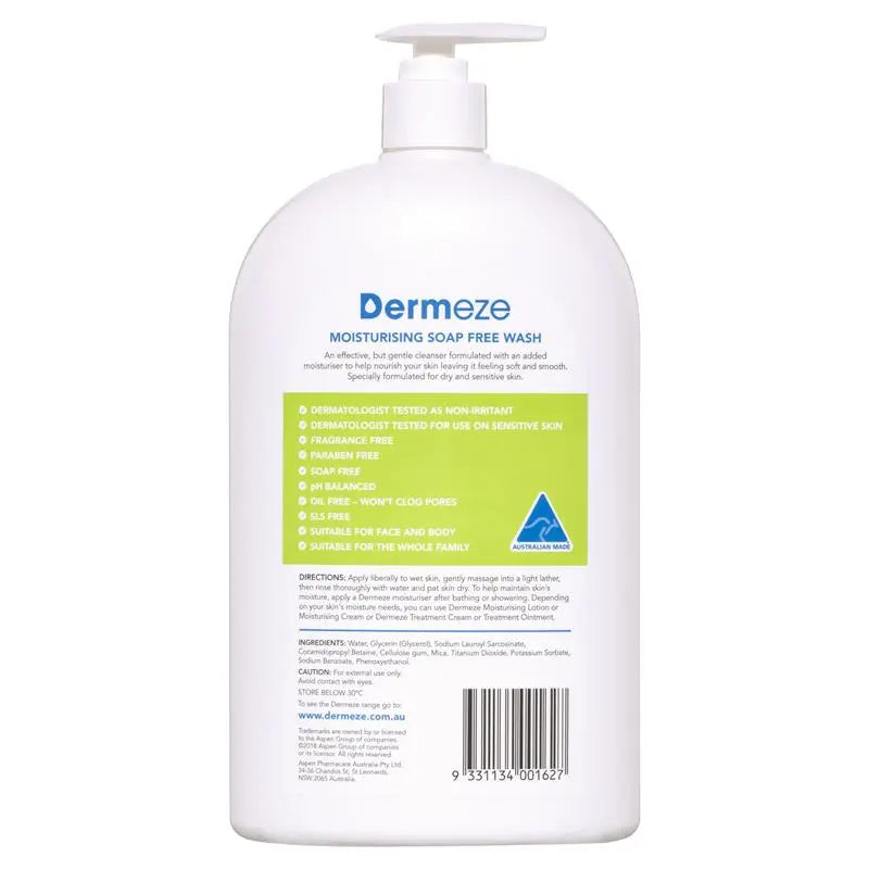 Dermeze Soap Free Wash 1L
