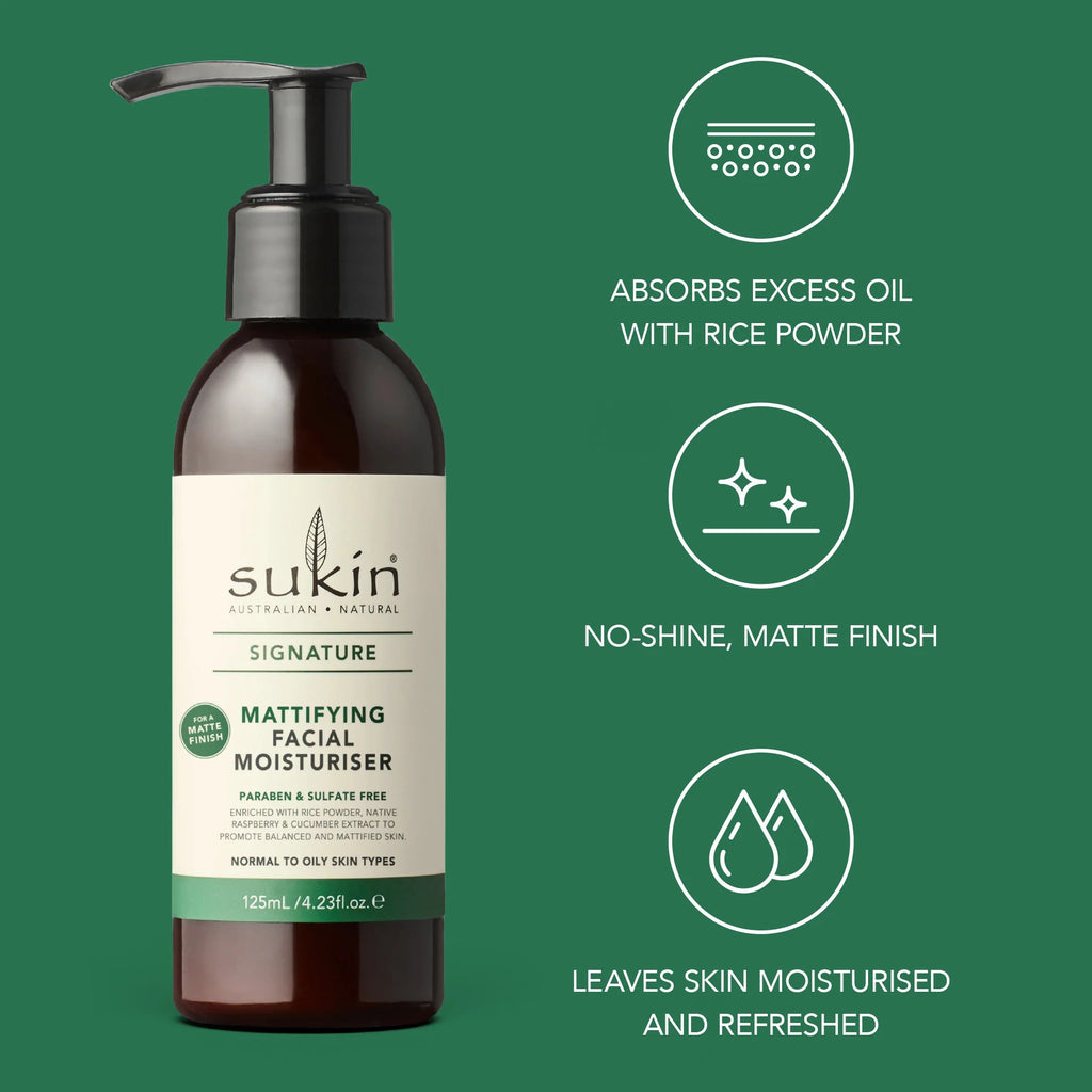 Sukin Signature Mattifying Facial Moisturiser 125mL