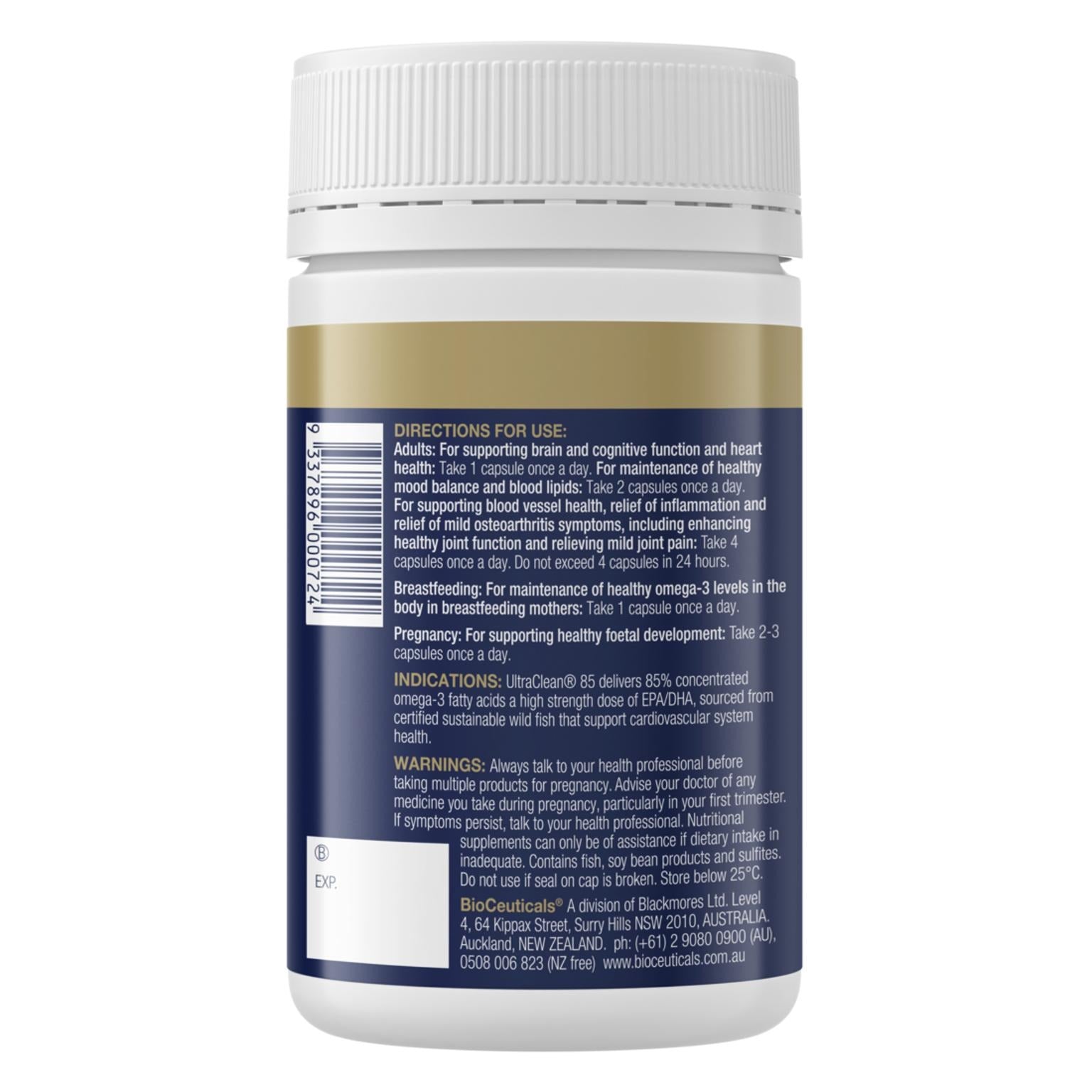 BioCeuticals UltraClean® 85 Fish Oil 120 Capsules