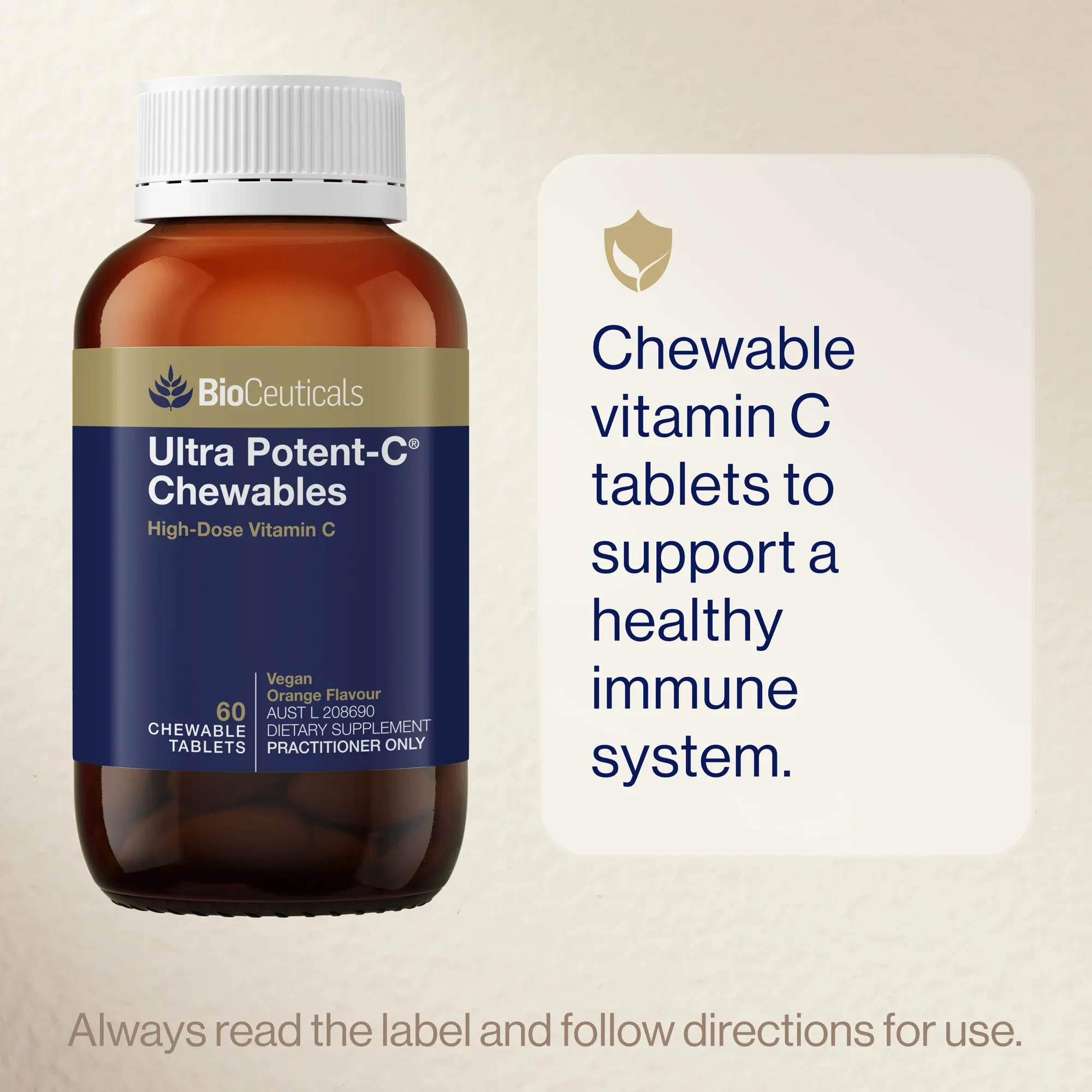 BioCeuticals Ultra Potent-C Chewable 60 Tablets