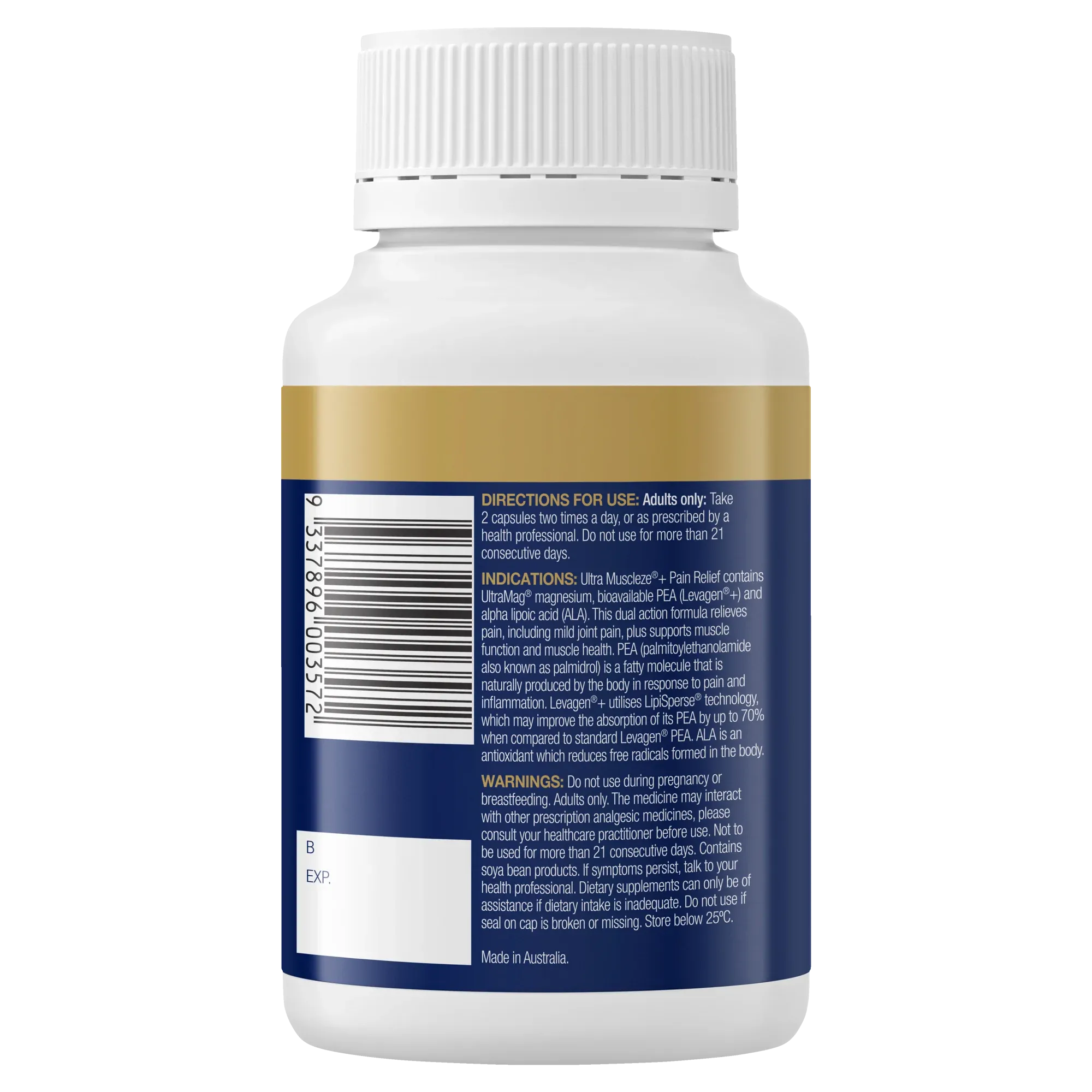 BioCeuticals Ultra Musc+Pain Relief 56 Capsules