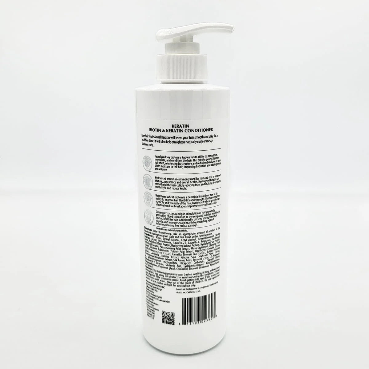 LOVERHAIR Professional Keratin Conditioner 600mL