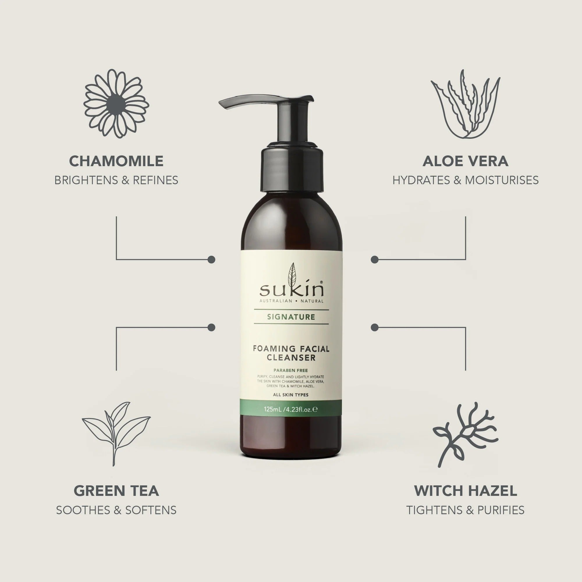 Sukin Foaming Facial Cleanser 125mL