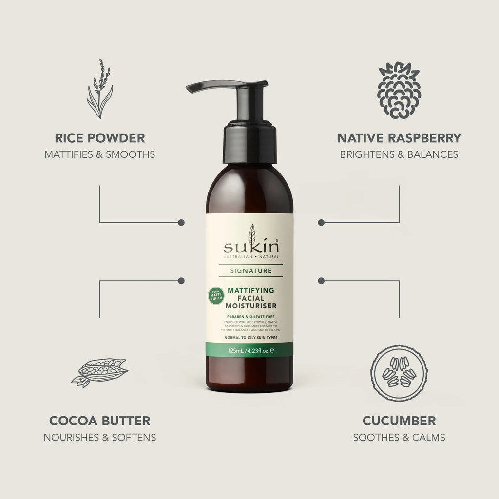 Sukin Signature Mattifying Facial Moisturiser 125mL