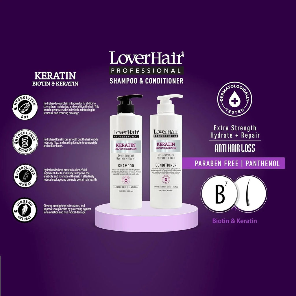 LoverHair Professional Keratin and Biotin Plus Repair Shampoo
